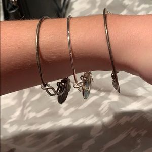 Alex and ani silver bracelets